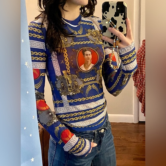 Sheer Frida Khalo Graphic Top - Picture 1 of 3